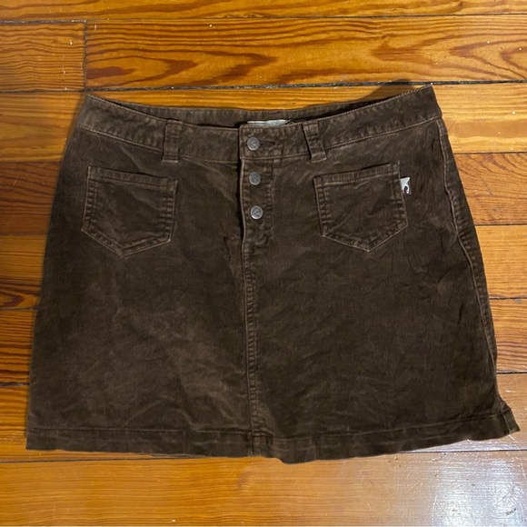 Vintage Y2K O’Neill Brown Corduroy Mini Skirt - Picture 1 of 4